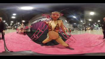 Asian Stripper gives me body tour for EXXXotica NJ 2021 in 360 Degree VR